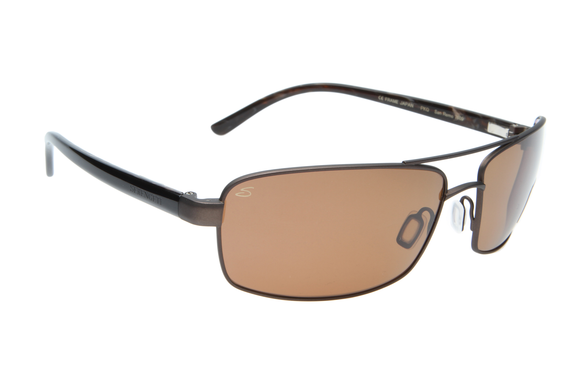 7609 Serengeti San Remo Sunglasses Satin Dark Brown//Black Tortoise