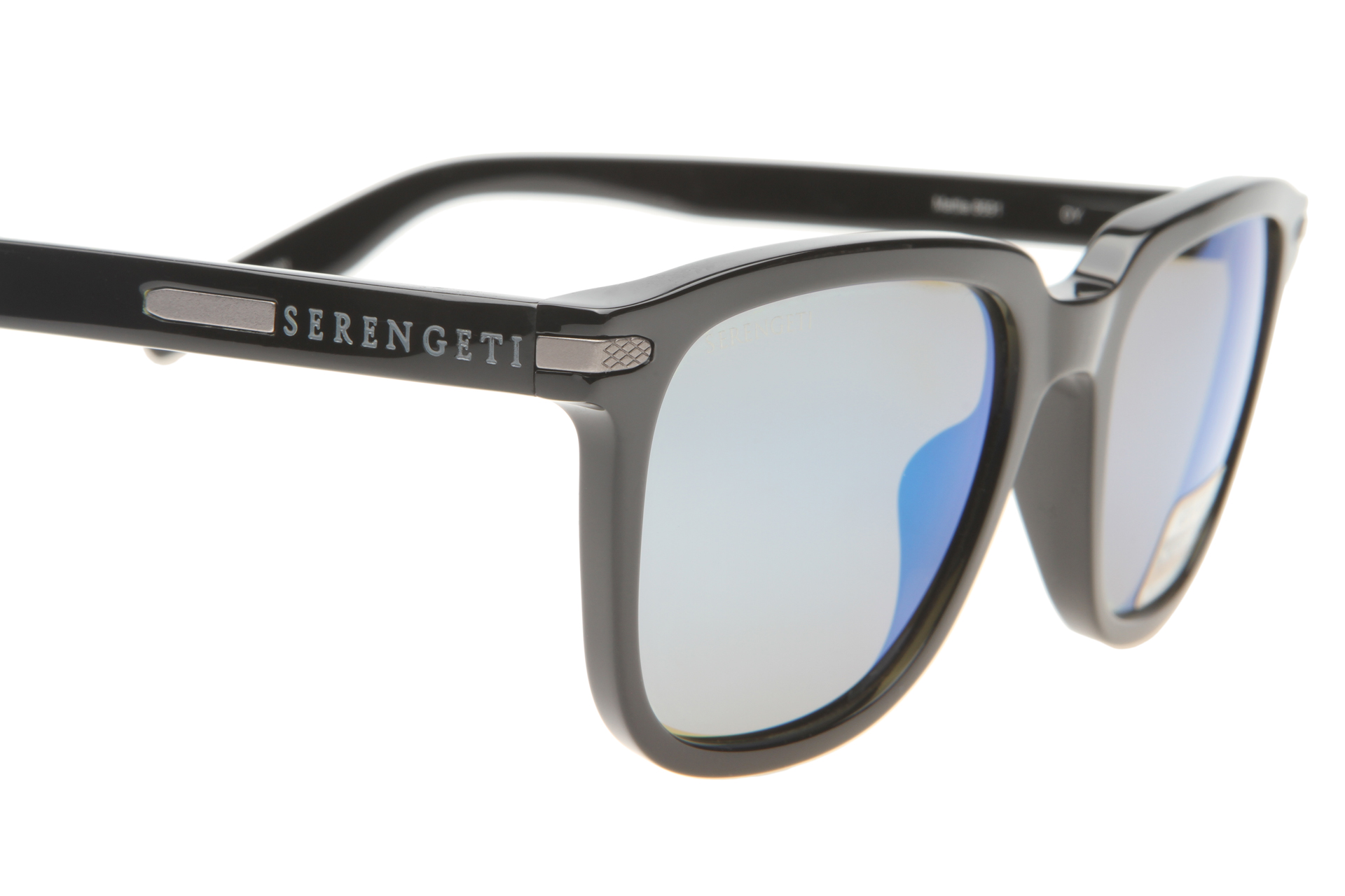 Serengeti Sunglasses Mattia 8691 Shiny Black Blue 555nm Polarized 