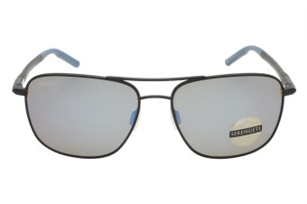 Serengeti Spello 8797 (Matte Black/Black/Blue) Gepolariseerd, Spiegelcoating