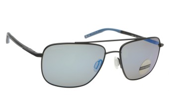 Serengeti Tellaro 8819 (Matte Black/Black/Blue) Gepolariseerd, Spiegelcoating