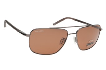 Serengeti Tellaro 8821 (Shiny Gunmetal/Dark Brown/Chocolate Brown) Gepolariseerd