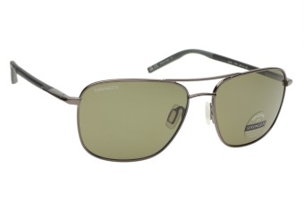 Serengeti Spello 8798 (Shiny Gunmetal/Black/Gray) Gepolariseerd