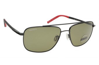 Serengeti Tellaro 8818 (Shiny Black/Black/Red) Gepolariseerd