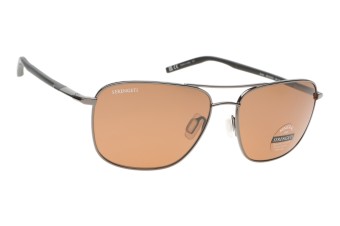 Serengeti Spello SS044002 (Dark Gunmetal / Matte Black Temple Tips) Gepolariseerd