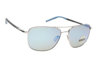 Serengeti Spello SS044001 (Gunmetal / Matte Blue Temple Tips) Gepolariseerd
