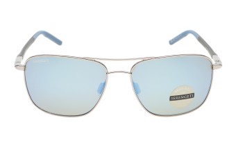Serengeti Spello SS044001 (Gunmetal / Matte Blue Temple Tips) Gepolariseerd