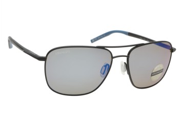 Serengeti Spello 8797 (Matte Black/Black/Blue) Gepolariseerd, Spiegelcoating