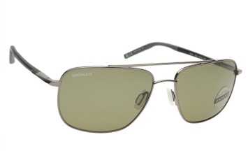 Serengeti Tellaro 8820 (Shiny Gunmetal/Black/Gray) Gepolariseerd