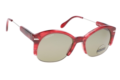 Serengeti Vinita SS529004 (Shiny Silver Red Streaky) Gepolariseerd