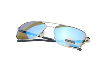 Serengeti Tellaro SS045001 (Gunmetal/Matte Blue Temple Tips) Gepolariseerd