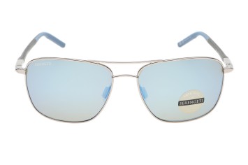 Serengeti Spello SS044001 (Gunmetal / Matte Blue Temple Tips) Gepolariseerd