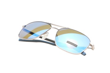 Serengeti Spello SS044001 (Gunmetal / Matte Blue Temple Tips) Gepolariseerd